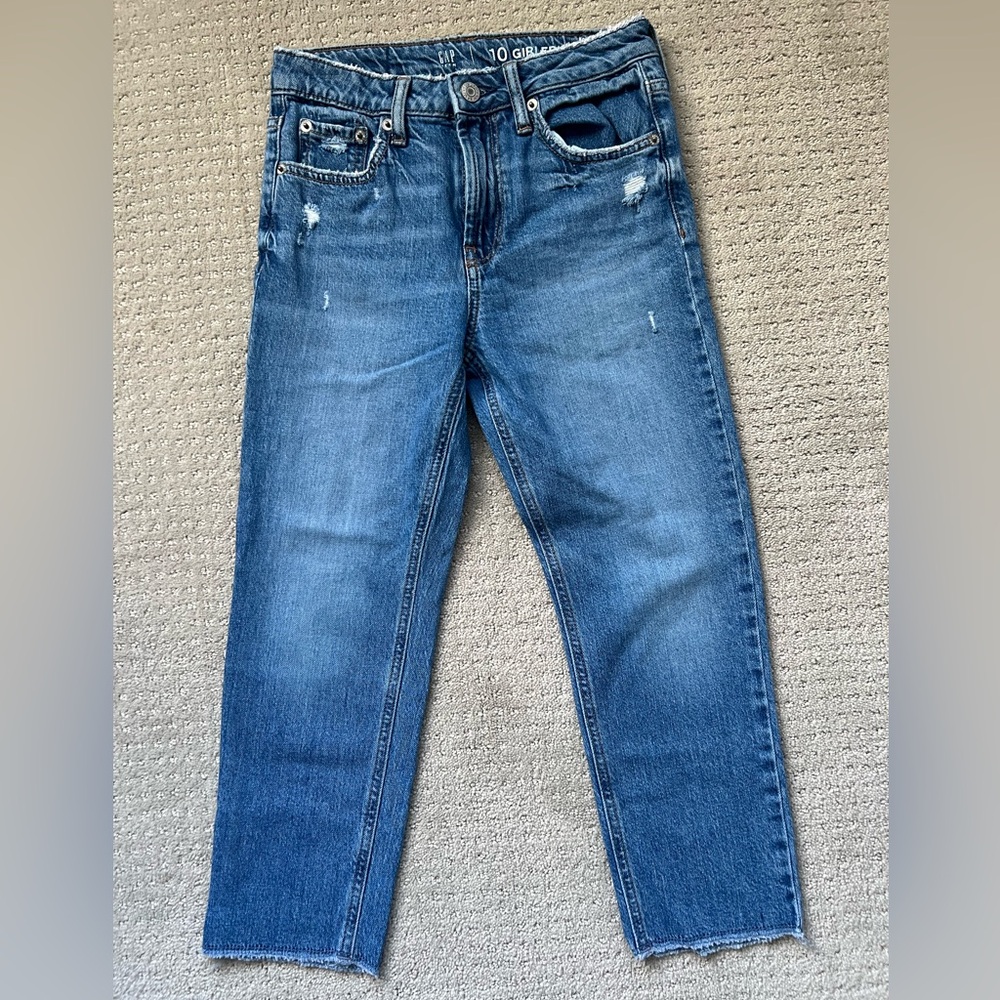 Euc girl’s Gap girlfriend high rise jeans size 10